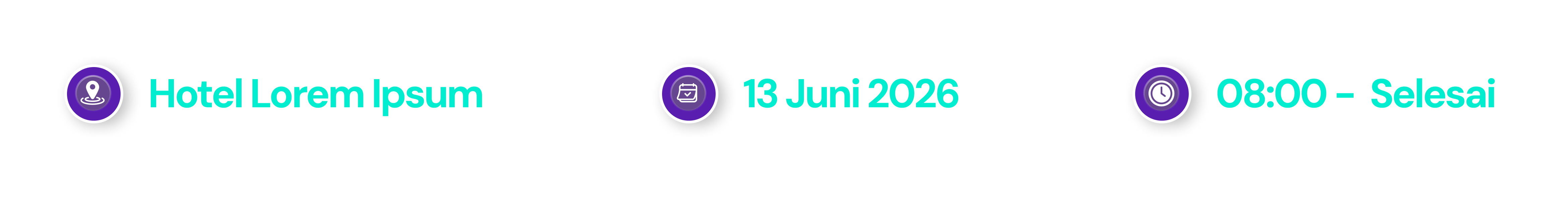 Lokasi Hotel Lorem Ipsum, Tanggal 13 Juni 2026, Waktu 08:00 - Selesai
